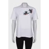 White T-shirt with decor
