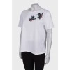 White T-shirt with decor