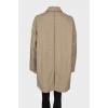 Light beige single breasted trench coat