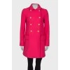 Pink wool coat