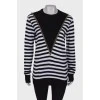 Black and white striped sweater