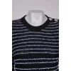 Black striped sweater