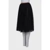 Sheer pleated skirt