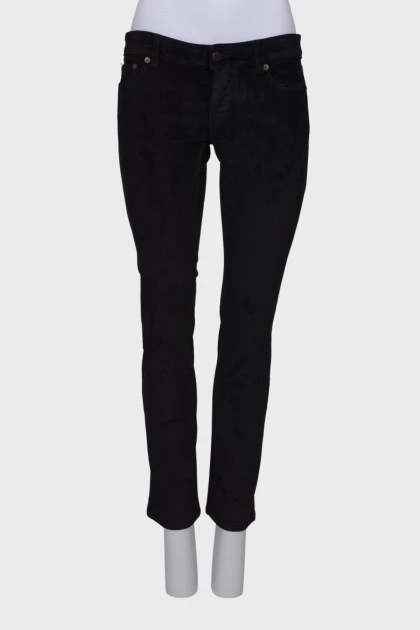 Corduroy black trousers
