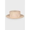 Straw hat with band