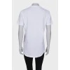 White long print T-shirt