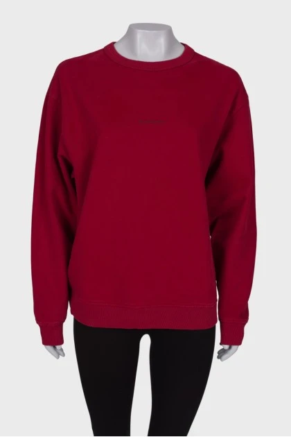 Burgundy loose fit sweatshirt