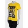 Yellow print T-shirt