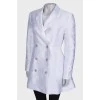 White jacket with a pattern