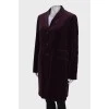 Velor dark purple coat