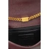Leather mini bag with gold tone hardware