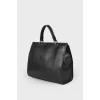 Embossed leather tote bag