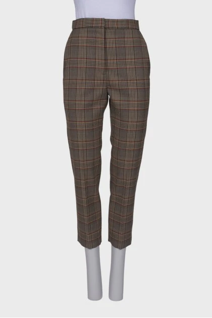 Plaid classic trousers