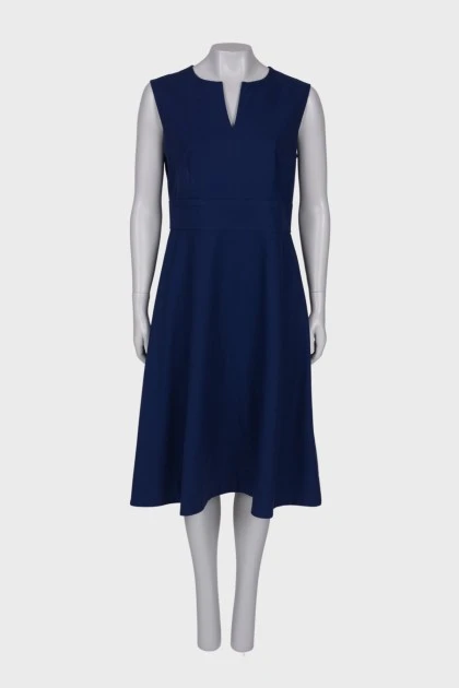 Navy blue dress with pockets