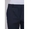 Navy blue low rise trousers