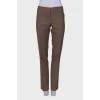 Wool trousers with front seam