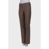 Wool trousers with front seam