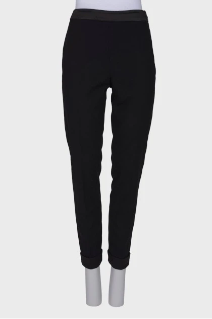 Black embroidered trousers