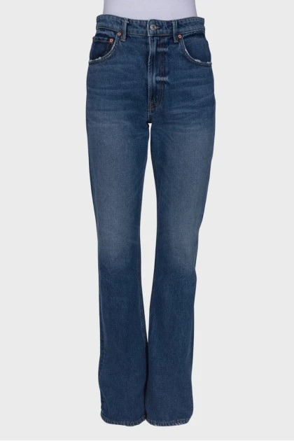 Navy blue flared jeans