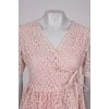 Pink floral wrap dress