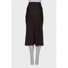 Dark brown silk skirt