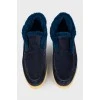 Navy padded loafers