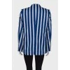 Fitted blue striped blazer