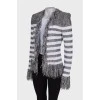 Cardigan with silver fringe