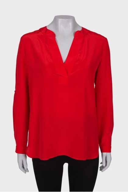 Silk red blouse