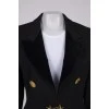 Fitted jacket with gold-tone hardware