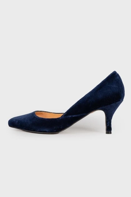Textile blue shoes