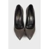 Graphite embossed shoes