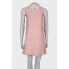 Wool dress with lace collar