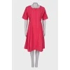 Midi dress in raspberry shade