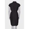 Dark gray belted dress with tag