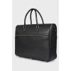 Men's leather travel bag