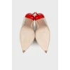 Milk Red heeled shoes