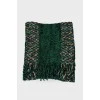 Dark green ratterned scarf