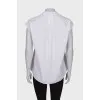 White sleeveless blouse