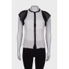 Black and white translucent blouse