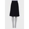 Black striped midi skirt