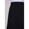 Black striped midi skirt
