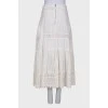 White lace maxi skirt
