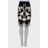 Black and white patterned skirt