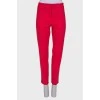 Red straight pants
