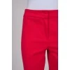 Red straight pants