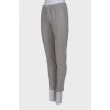 Gray trousers with tag