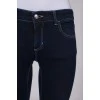 Dark blue jeans with white seam