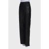 Black eco-leather trousers