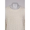 Knitted milky sweater with tag